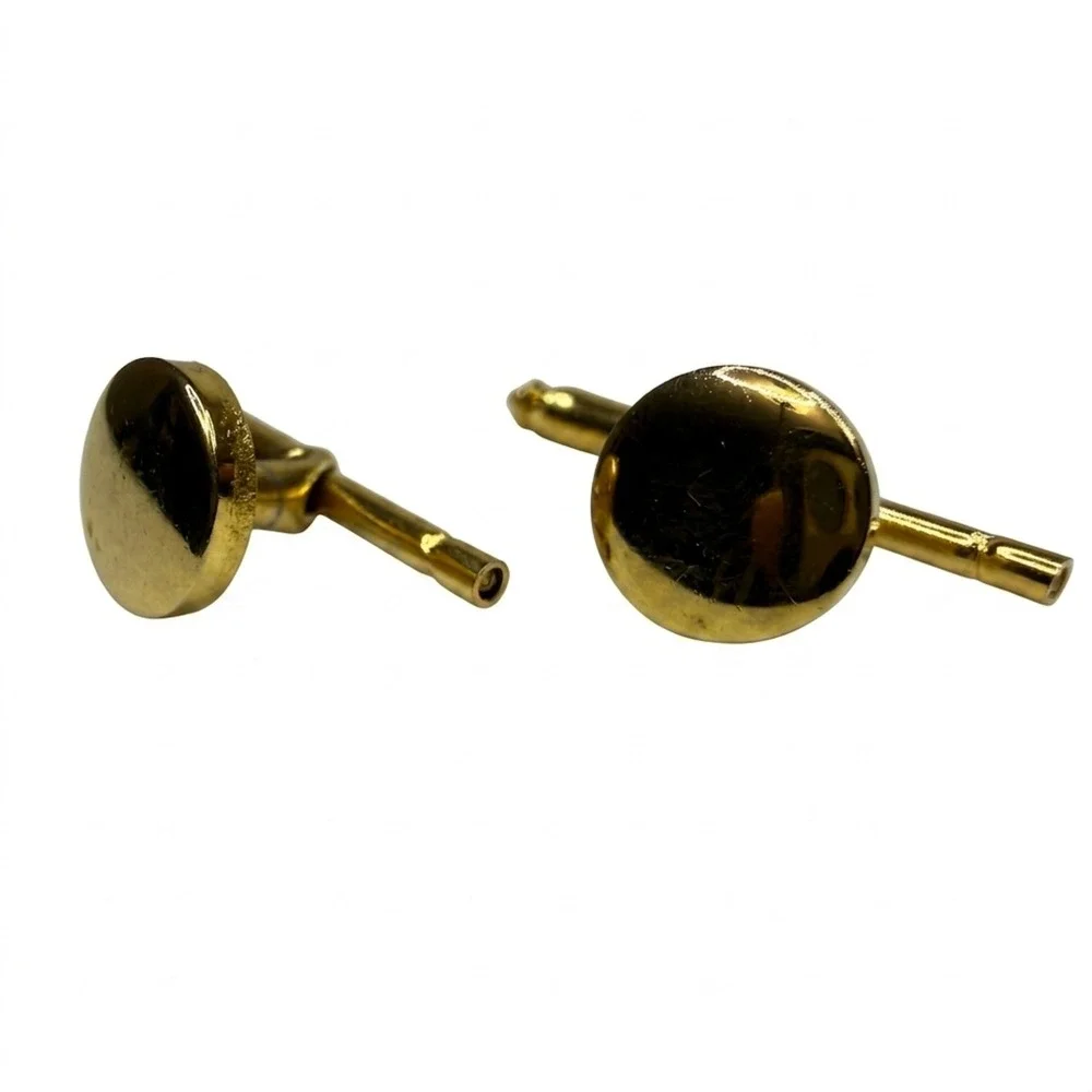 Classic Gold Tone Cufflinks Men's Professional Business Formal Dress Shirt